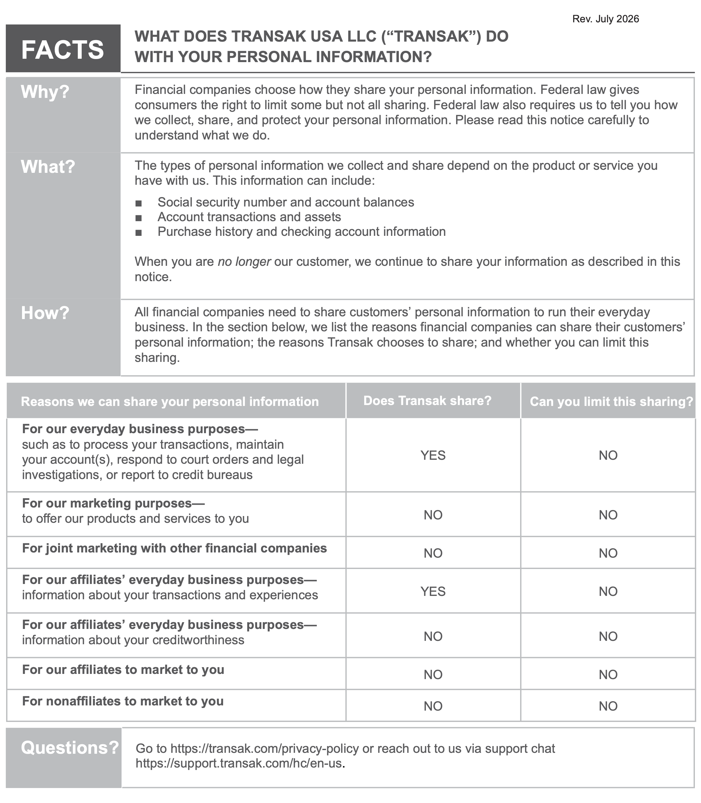 GLBA Privacy Notice - July 2026 1